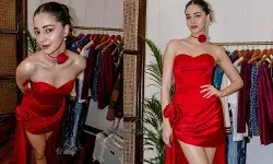 लाल लिबास में कहर ढ़ाती नजर आईं Ananya Panday, इस नए अवतार के फैंस हुए दीवाने