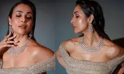 मलाइका अरोड़ा ने ग्लिटर गाउन में दिखाई अपनी अदाएं, रिसेप्शन पार्टी के लिए है परफेक्ट