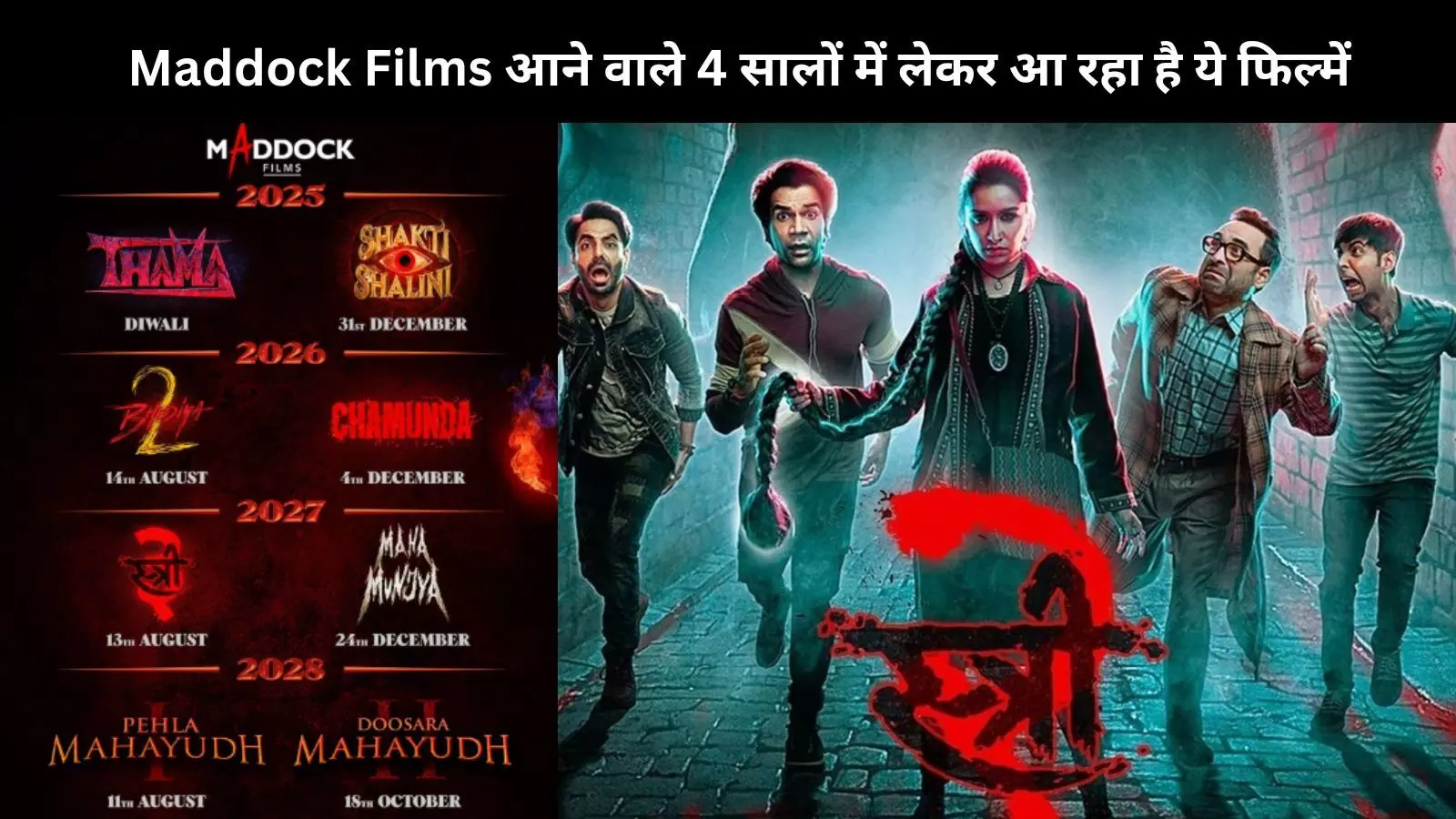 हॉरर कॉमेडी का खजाना है Maddock Films, अगले 4 साल में आएंगी इतनी फिल्में