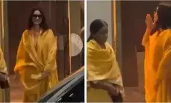 Maha Kumbh में गंगा आरती करने के बाद Katrina Kaif अपनी सास Veena Kaushal के साथ मुंबई लौटीं