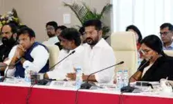 Telangana Chief Minister A Revanth Reddy in a meeting with state government officials
