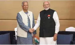 pm narendra modi meeting mohammad yunus in bangkok