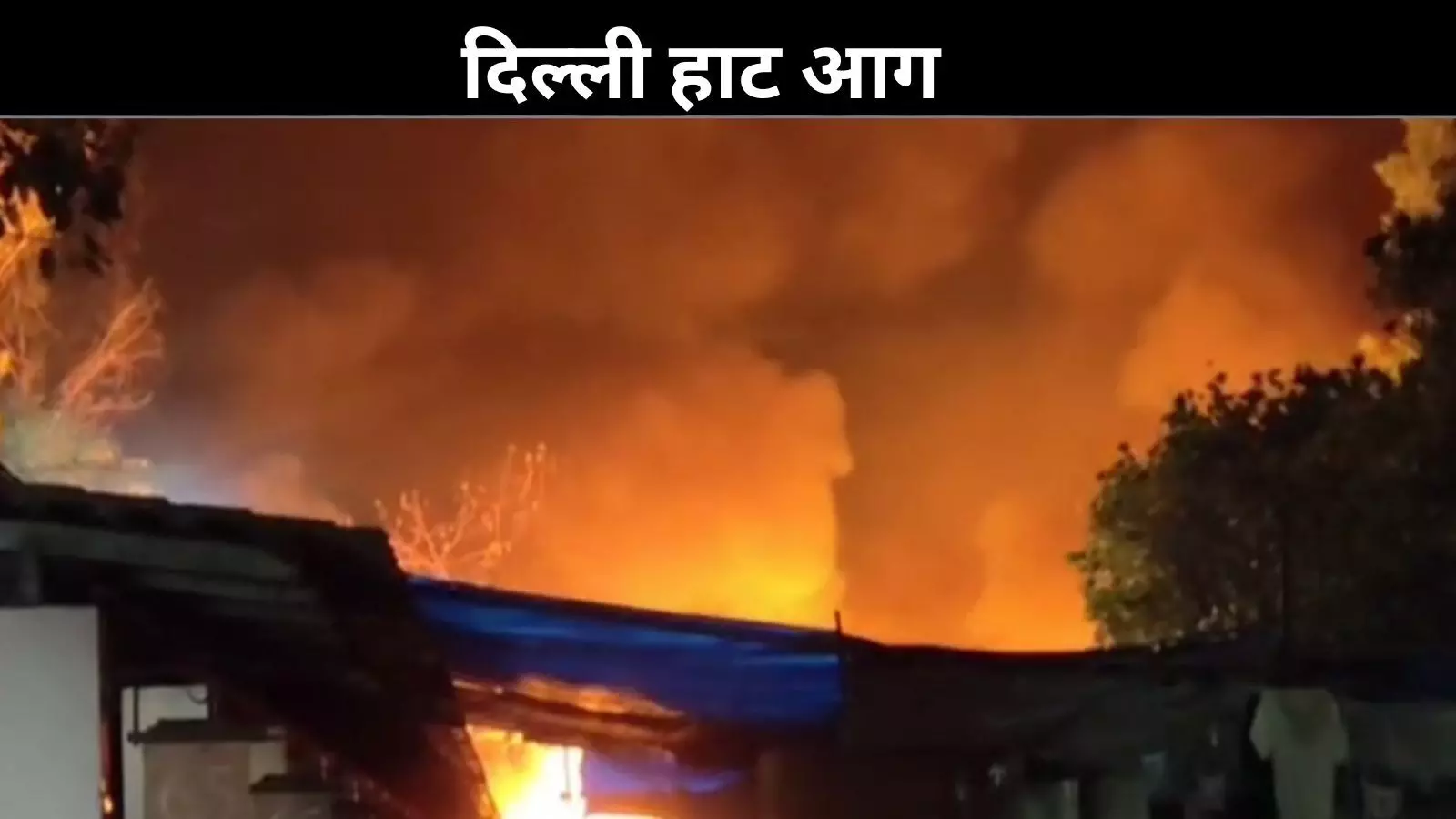 दिल्ली के दिल्ली हाट में भीषण आग, कई दुकानें जलकर खाक