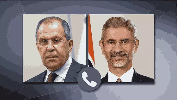 Russian Foreign Minister Sergey Lavrov spoke with S Jaishankar