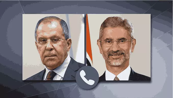 Russian Foreign Minister Sergey Lavrov spoke with S Jaishankar Russian Foreign Minister Sergey Lavrov spoke with S Jaishankar