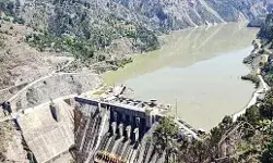The Baglihar Hydroelectric Power Project built on the Chenab river