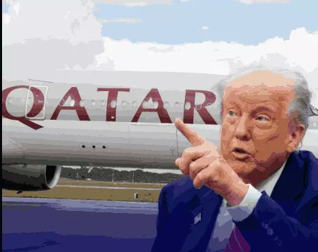 trump on quatar plane trump on quatar plane