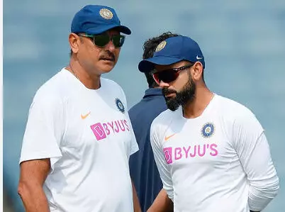 virat kohli and ravi shastri virat kohli and ravi shastri