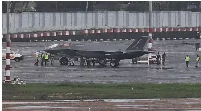 british fighter jet in kerala airport