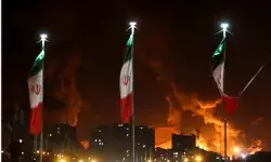 fire and smoke from an Israeli attack on Sharan Oil depot rise following Israeli strikes on Iran