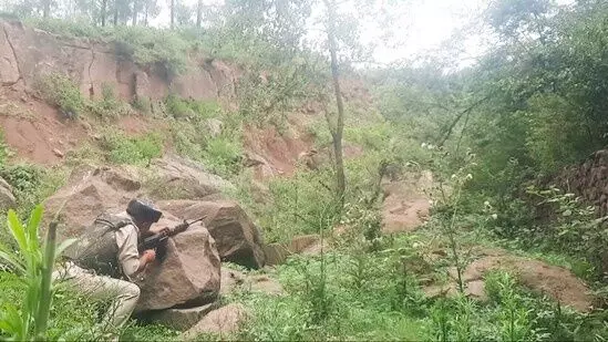 encounter broke out between security forces and terrorists in a remote forested area, in Jammu and Kashmirs Udhampur encounter broke out between security forces and terrorists in a remote forested area, in Jammu and Kashmirs Udhampur