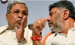 Siddaramaiah and deputy CM D K Shivakumar