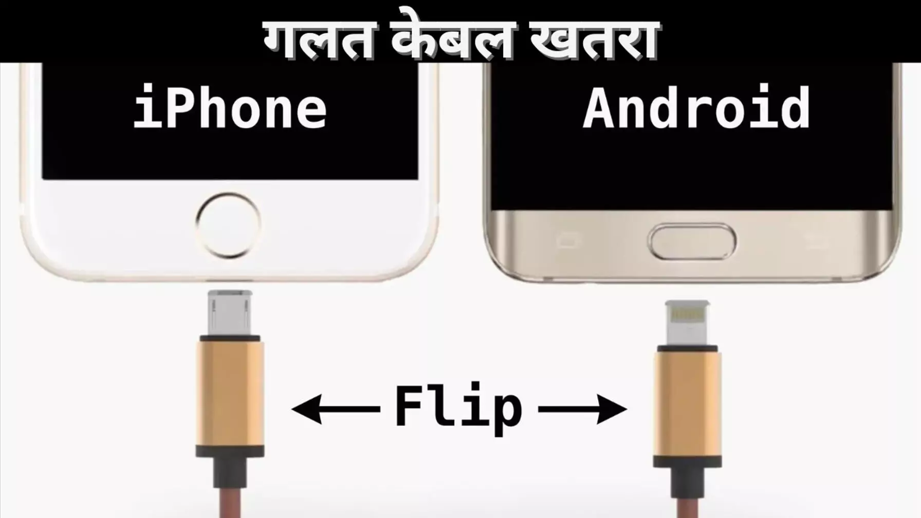 गलत केबल खतरा