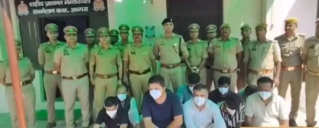 आगरा पुलिस ने इंटरनेशनल साइबर ठग गैंग का पर्दाफाश किया, दुबई-सिंगापुर तक जुड़े थे तार