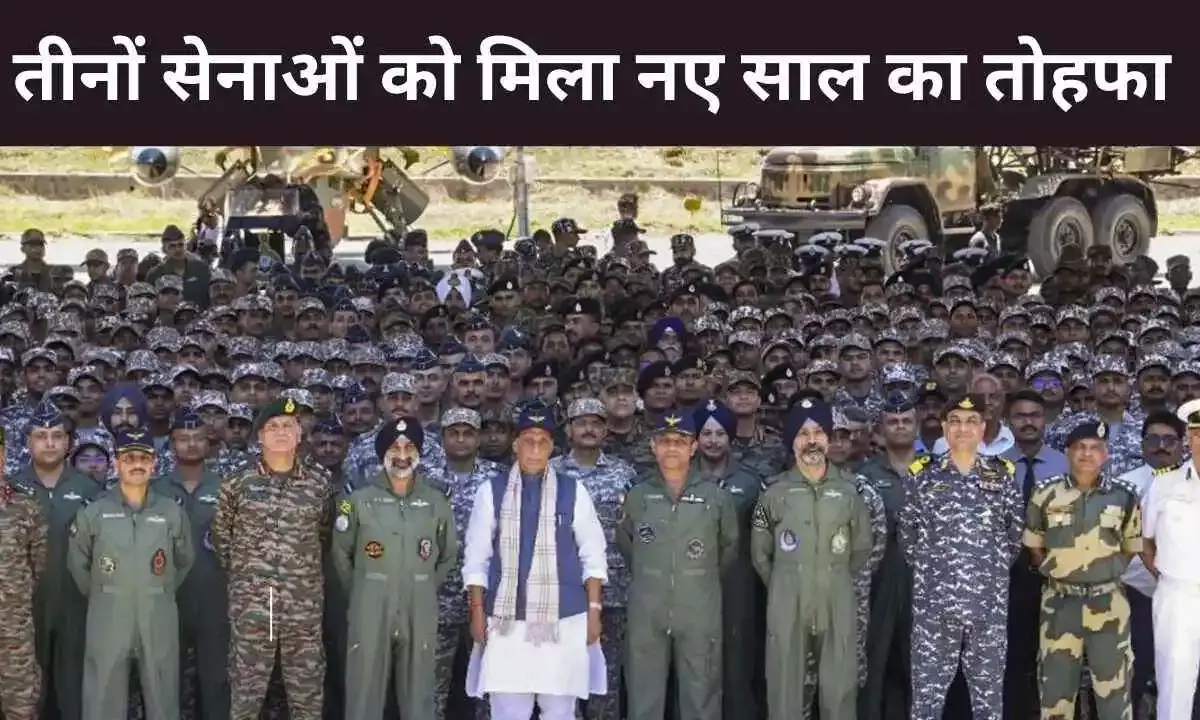 Rajnath Singh with Defence Forces