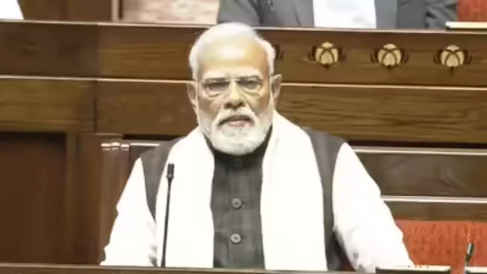 राज्यसभा को संबोधित कर रहे हैं प्रधानमंत्री