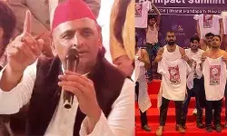 अब अखिलेश यादव ने बोला कांग्रेस पर प्रहार: शर्टलेस प्रदर्शन को बताया शर्मनाक