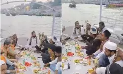 वाराणसी में गंगा में इफ्तार करने पर 14 युवक धरे गए, पुलिस का दावा-चिकन बिरयानी खाई