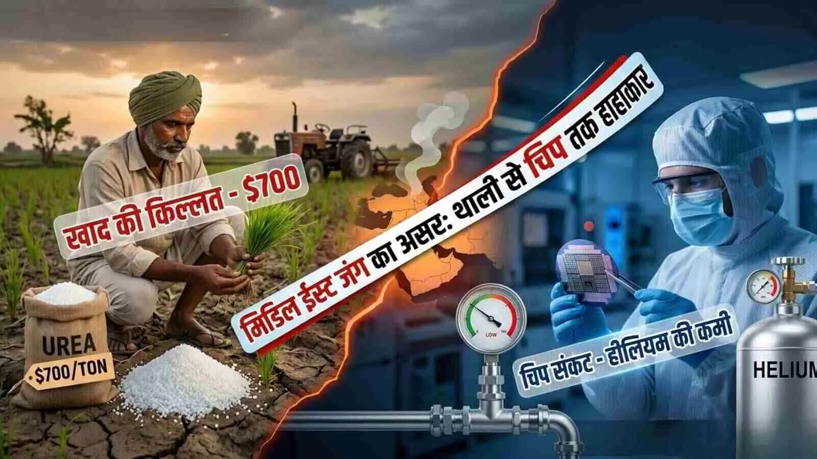 मिडिल ईस्ट की जंग: अब थाली से चिप तक मचेगा हाहाकार, खाद और हीलियम संकट मिडिल ईस्ट की जंग: अब थाली से चिप तक मचेगा हाहाकार, खाद और हीलियम संकट