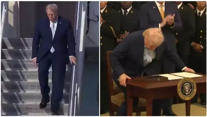 ‘धीमी चाल’ वाले ट्रंप के नए वीडियो ने उनकी सेहत पर फिर छेड़ी बहस ‘धीमी चाल’ वाले ट्रंप के नए वीडियो ने उनकी सेहत पर फिर छेड़ी बहस