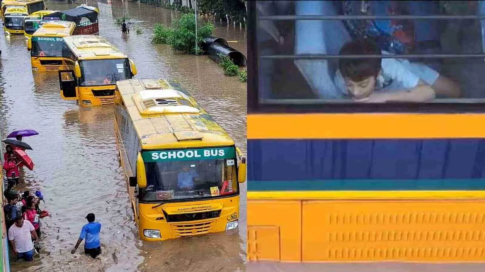 गुरुग्राम में बारिश से जलप्रलय, घंटो जाम में फंसे रहे स्कूली बच्चे
